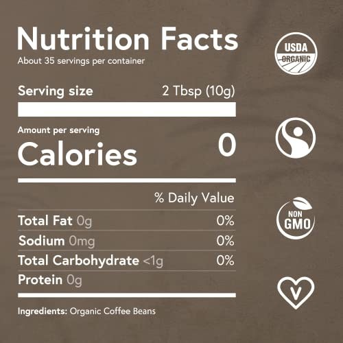 Fabula Low Acid Coffee Beans Whole, USDA Organic Coffee Beans Medium Roast – Non