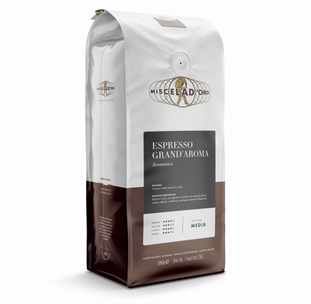 Miscela d’Oro – Grand’Aroma – Espresso Whole Beans – 2.2 lb Bag 🇮🇹