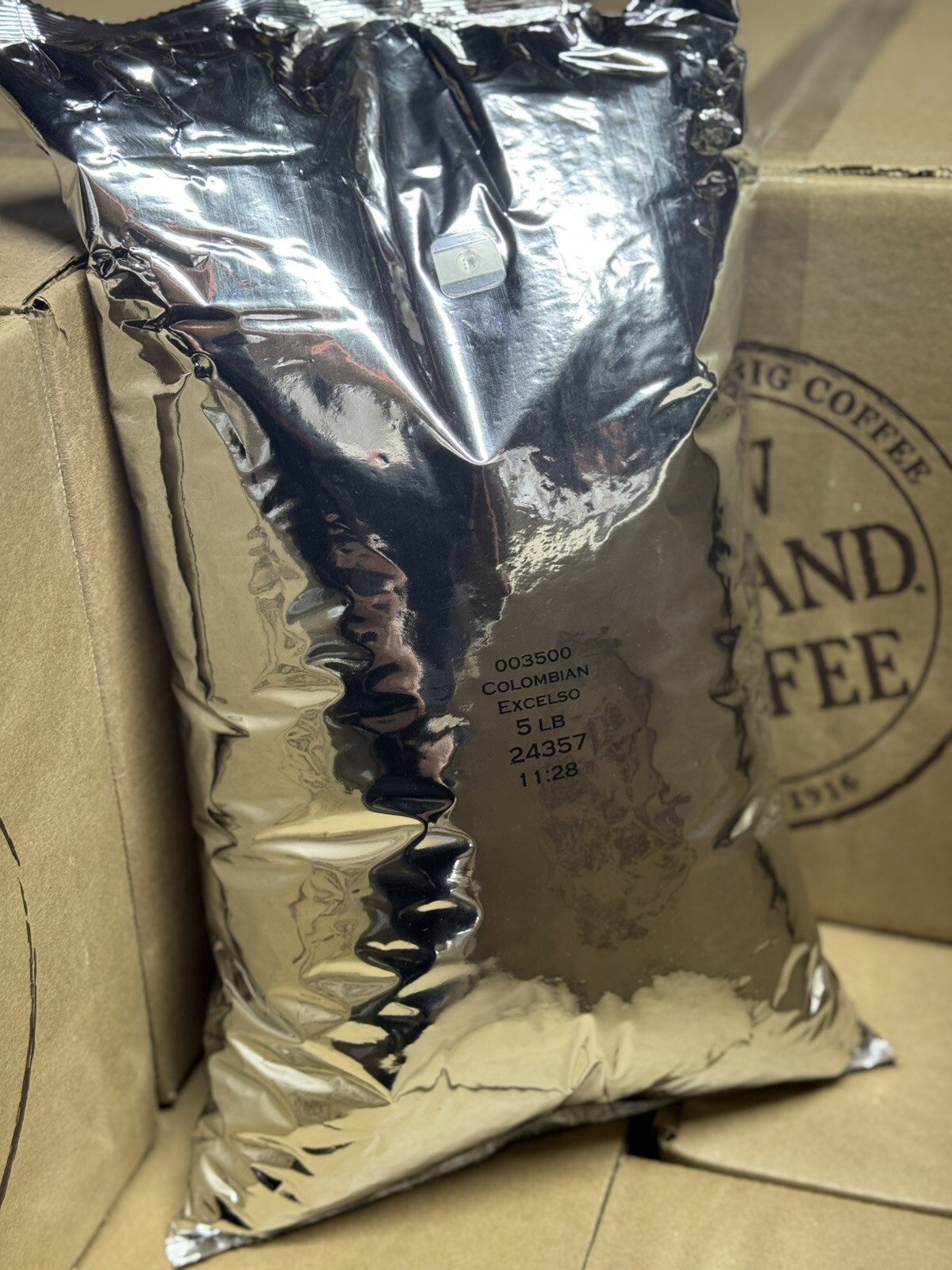 Colombian Coffee Beans New England Roasted Whole Bean Kosher 5lb Bag