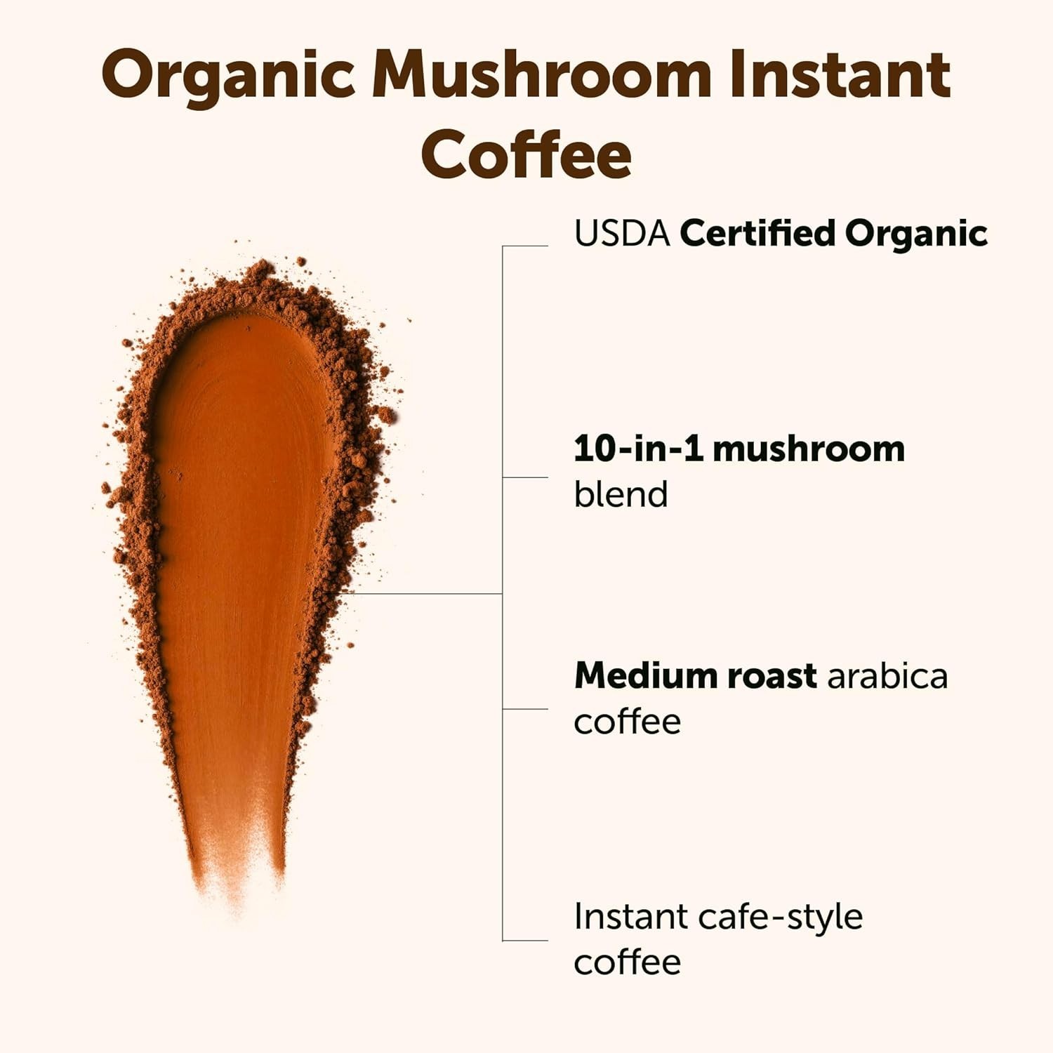14 oz Certified Organic Instant Mushroom Coffee with Lion’s Mane & Reishi Blend