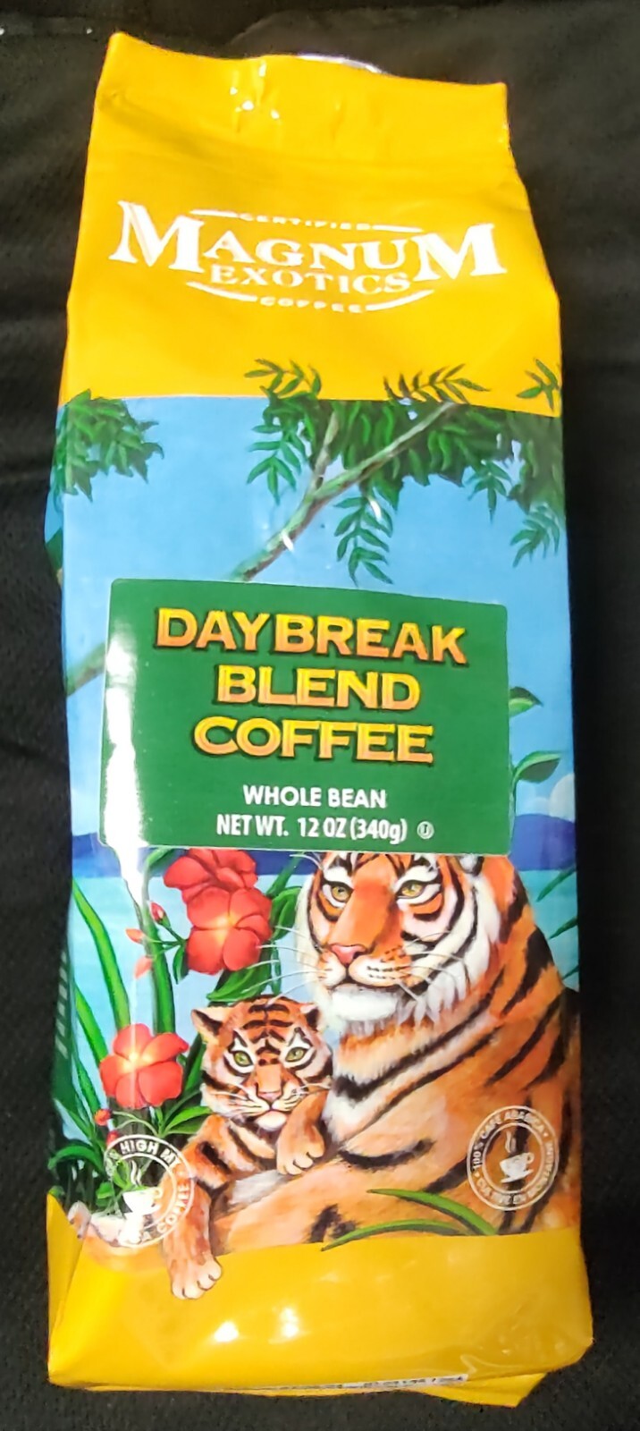 4 – 12oz Magnum Exotics Daybreak Whole Bean Coffee Bags