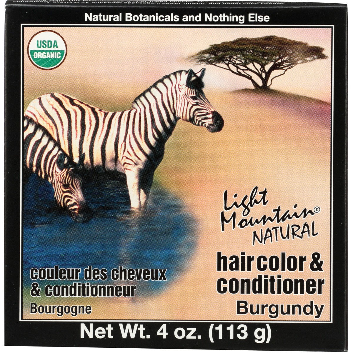 Light Mountain Natural Hair Color & Conditioner Burgundy 1 Pack