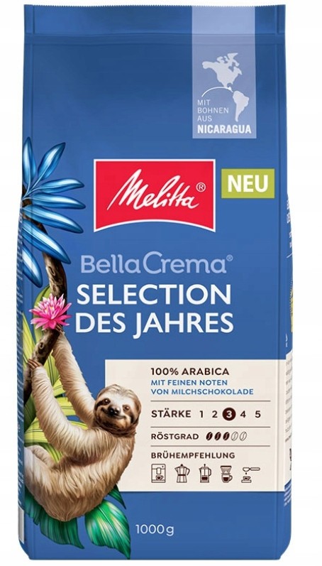 Melitta Bella Crema NICARAGUA – Coffee Beans Bag 1000g / 1kg / 35.3oz