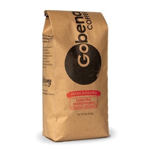 2 lb Sumatra Mandheling Grade 1 Whole Bean Dark Roast Arabica Coffee 32 oz