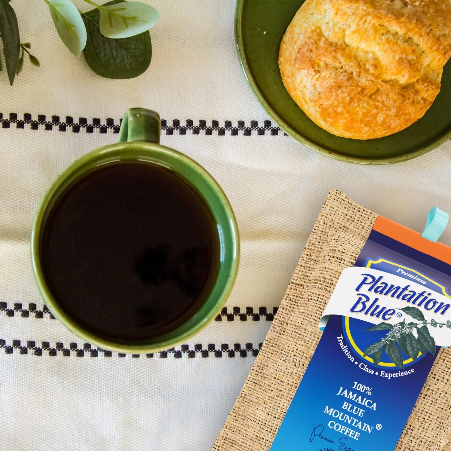 Premium Jamaican Blue Mountain Coffee, Dark Roast Whole Bean, 12oz – 100% Pure
