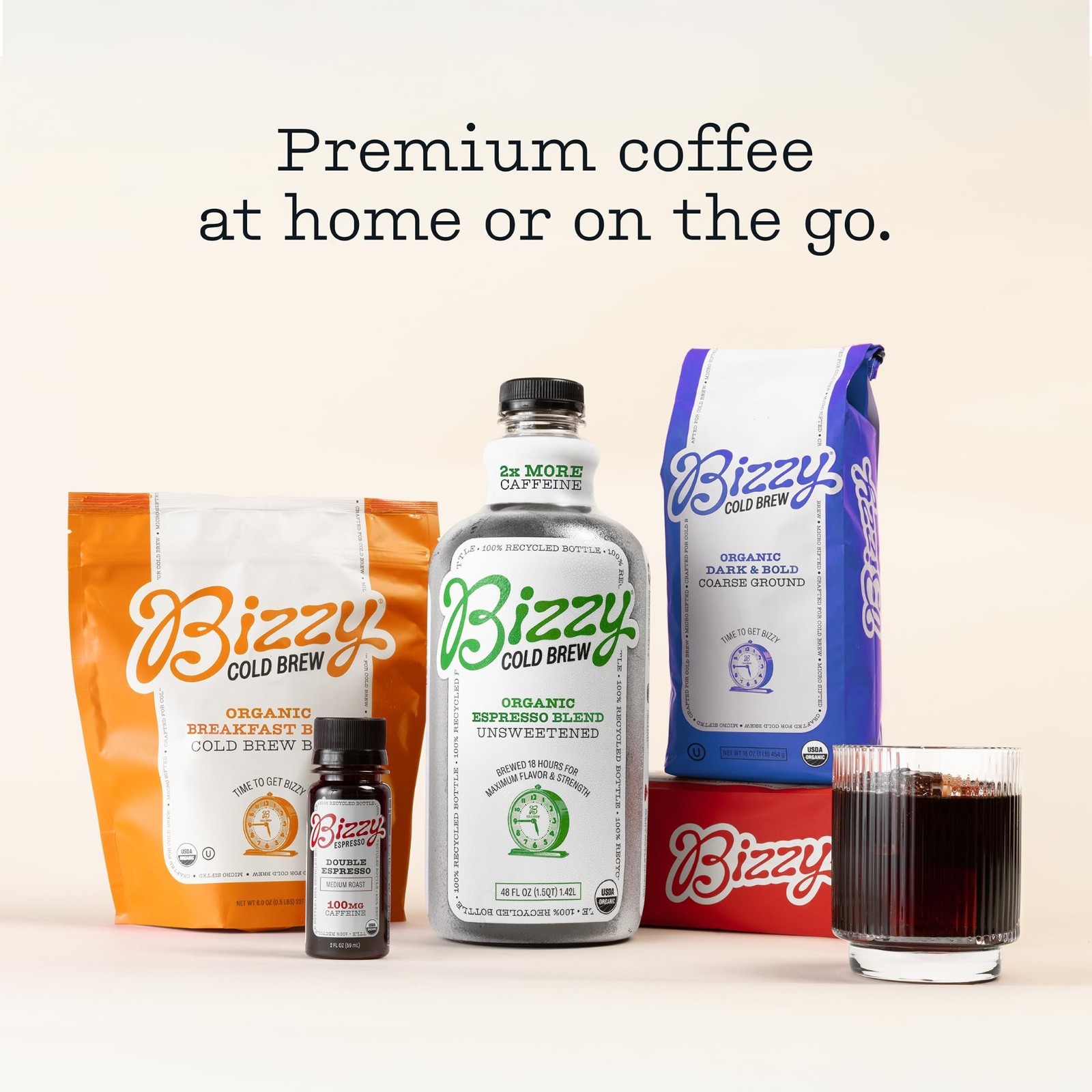 Organic Cold Brew Coffee Whole Bean, Smooth & Sweet Blend, Medium Roast, 5 LB