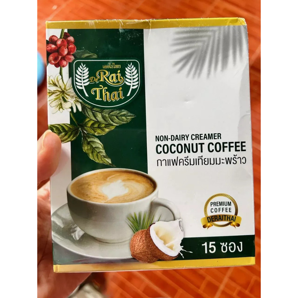 Thai Coconut Coffee Mix Instant Powder Non Dairy Low Sugar x 3 Box