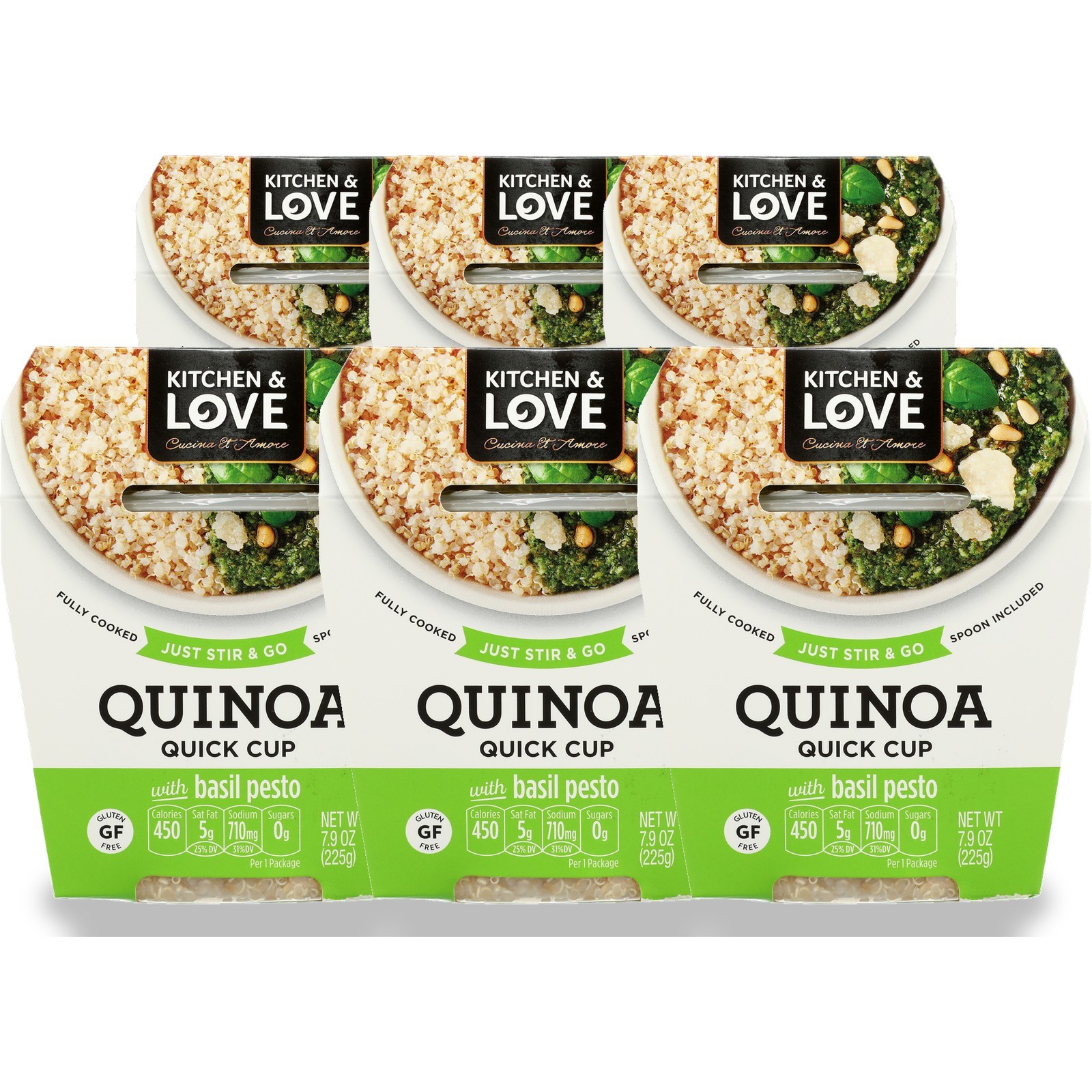Kitchen & Love Quinoa Quick Cup With Basil Pesto 7.9 Oz 6 Pack