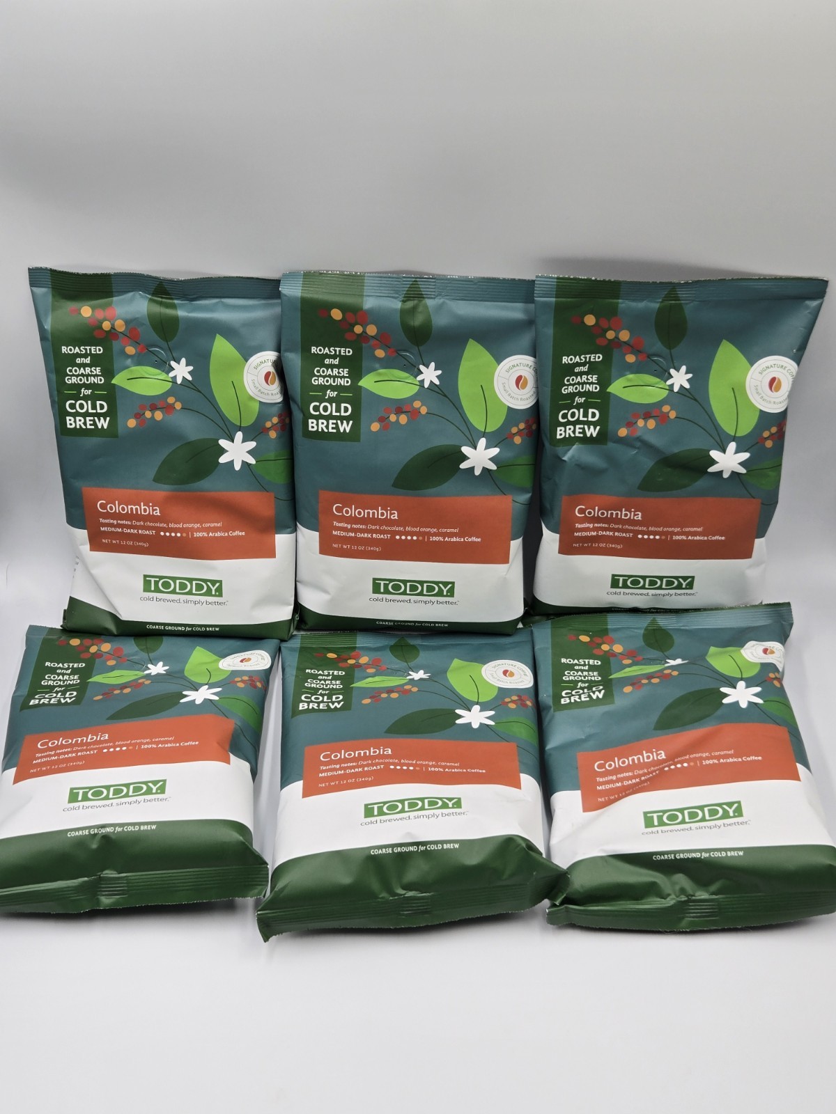 12oz 6 (Six) Pack Toddy Blend Cold Brew Coarse Ground Coffee Columbia Exp 5/26