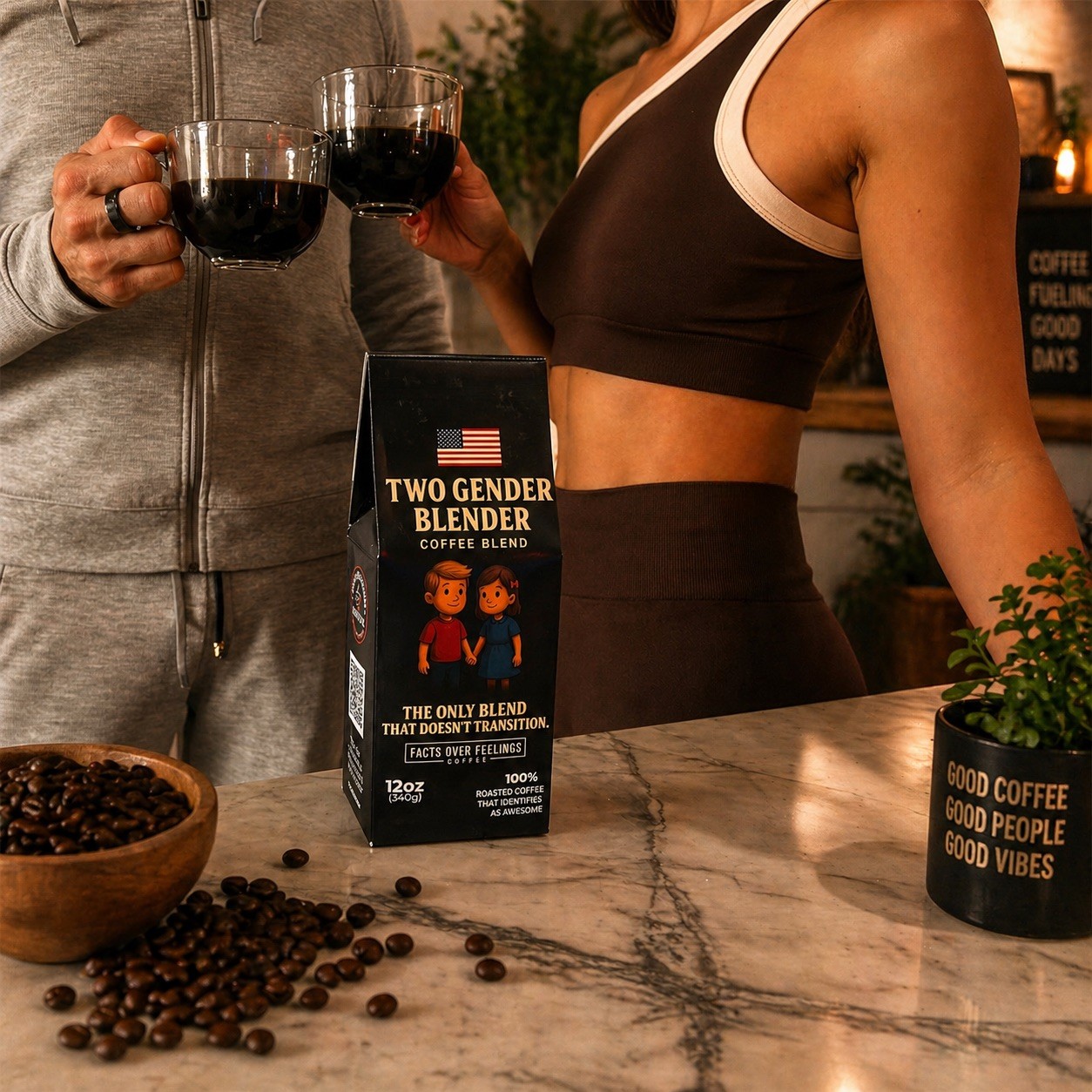 Facts Over Feelings Gourmet Coffee 12oz | Premium Pure Bold Roast