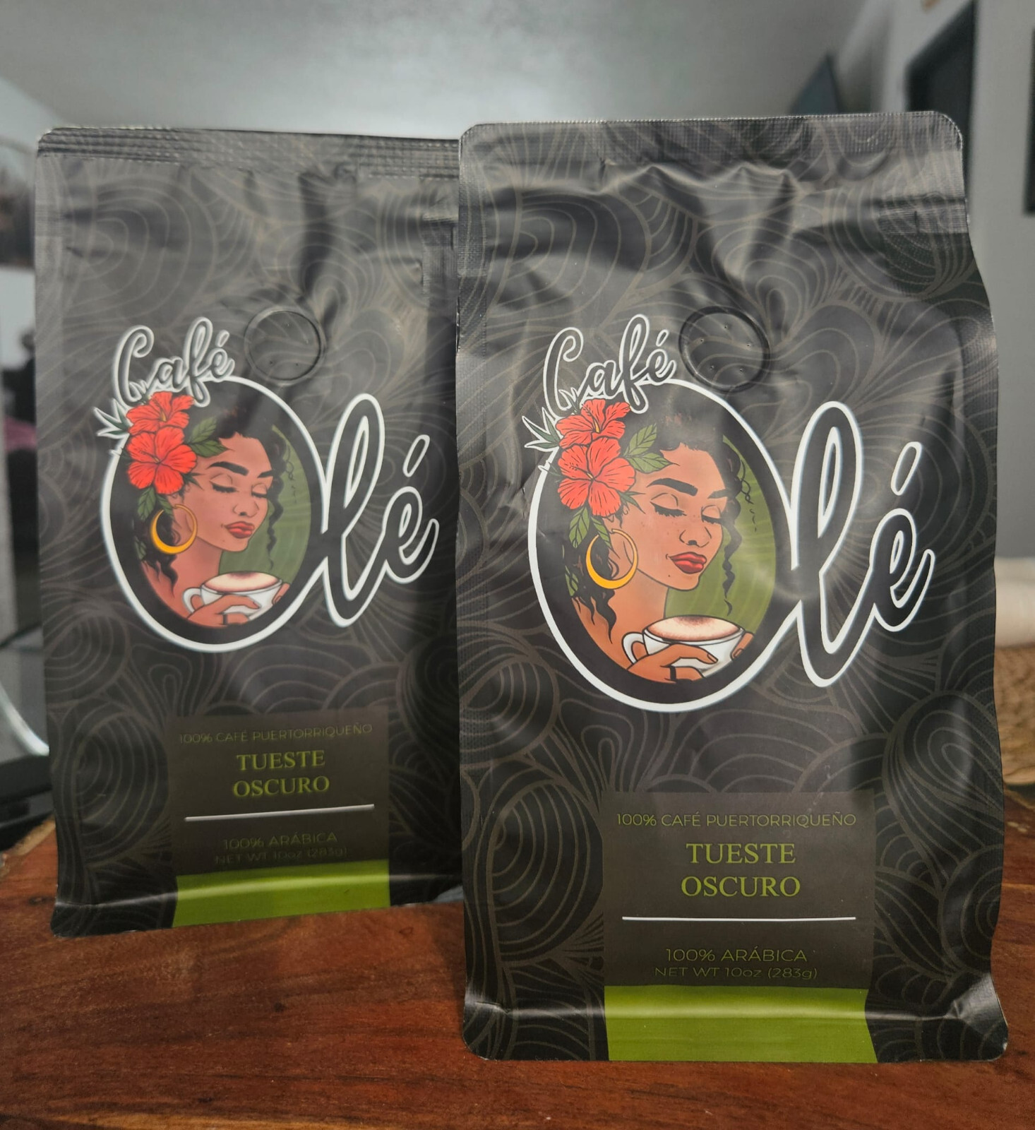 Café Olé. 100% Premium Puerto Rican Arabica Dark Roast Coffee Beans. 2 Bags