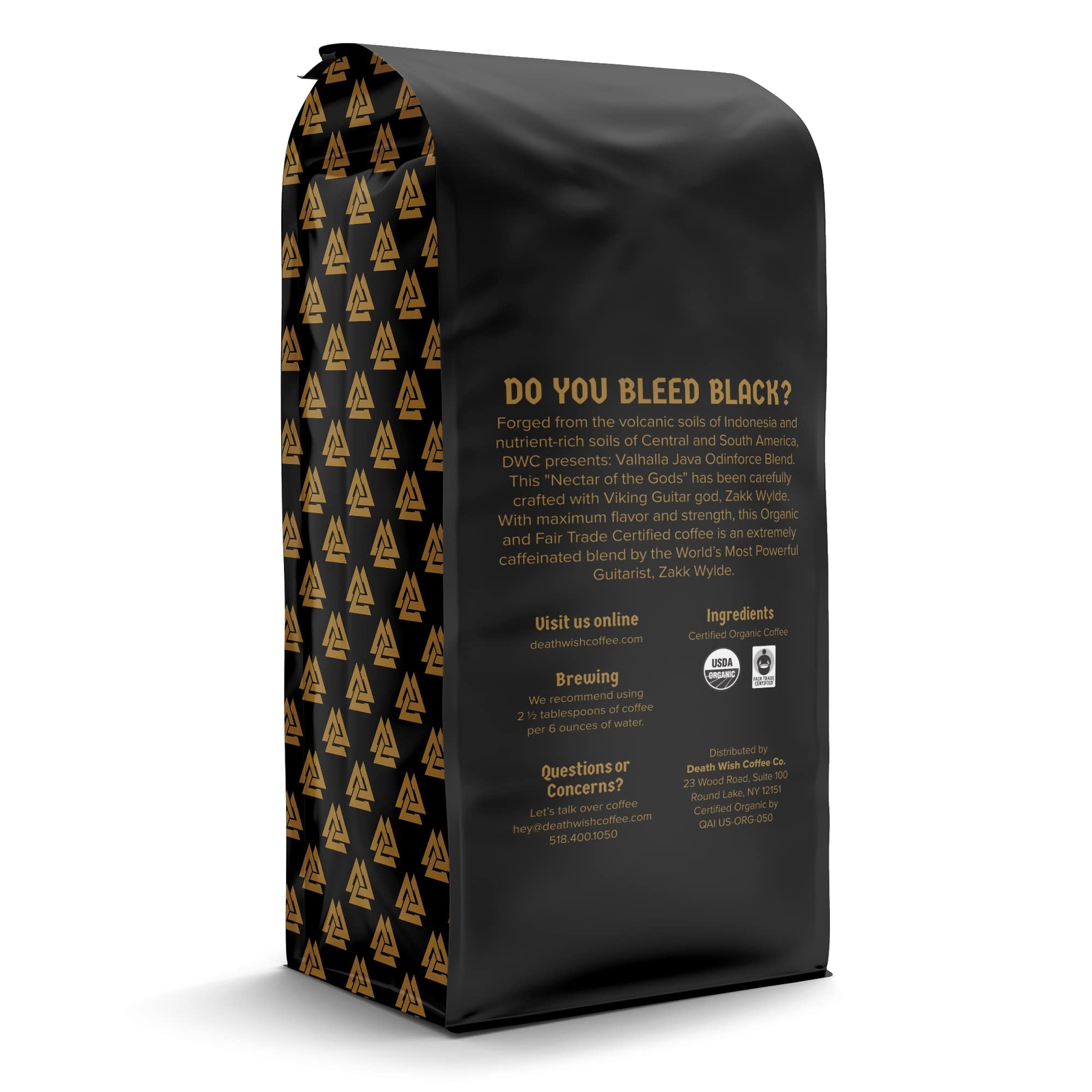 Death Wish Coffee Co. Valhalla Java Odinforce Blend – Whole Bean Dark Roast -…