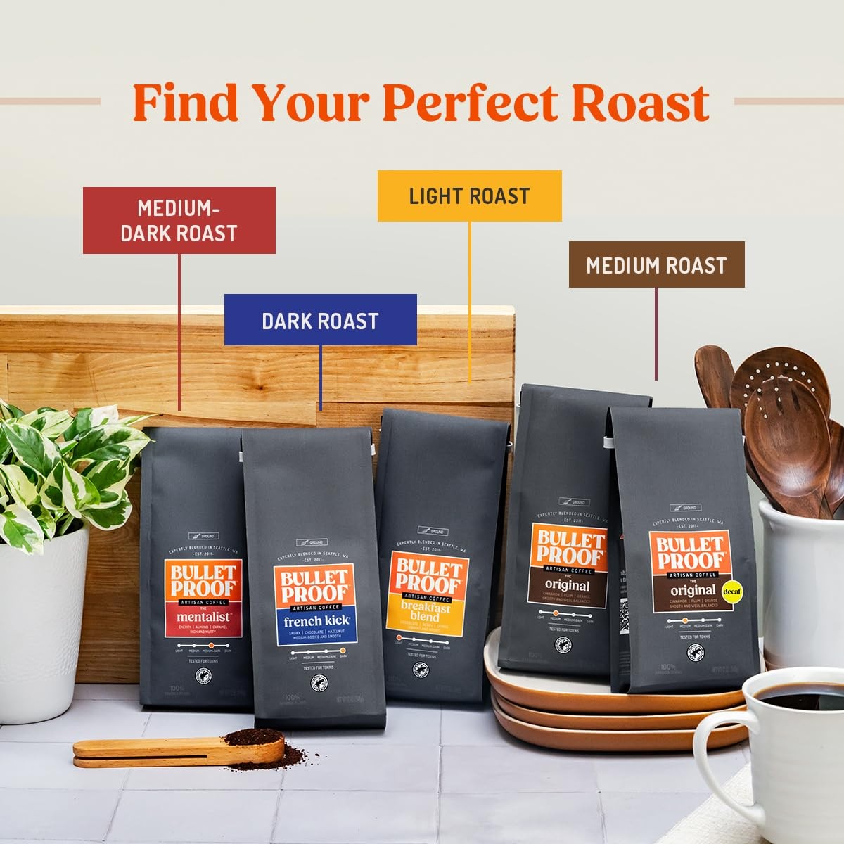 Bulletproof Breakfast Blend Light Roast Whole Bean 12 Ounce (Pack of 1)