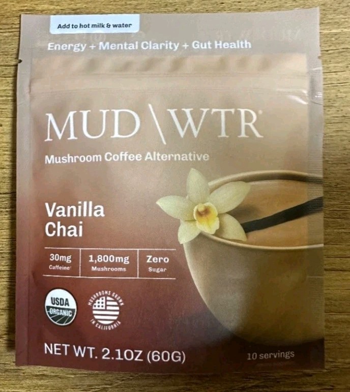 MUD WTR Vanilla Chai Mushroom Coffee Alternative 2.1 oz Caffeine Free New