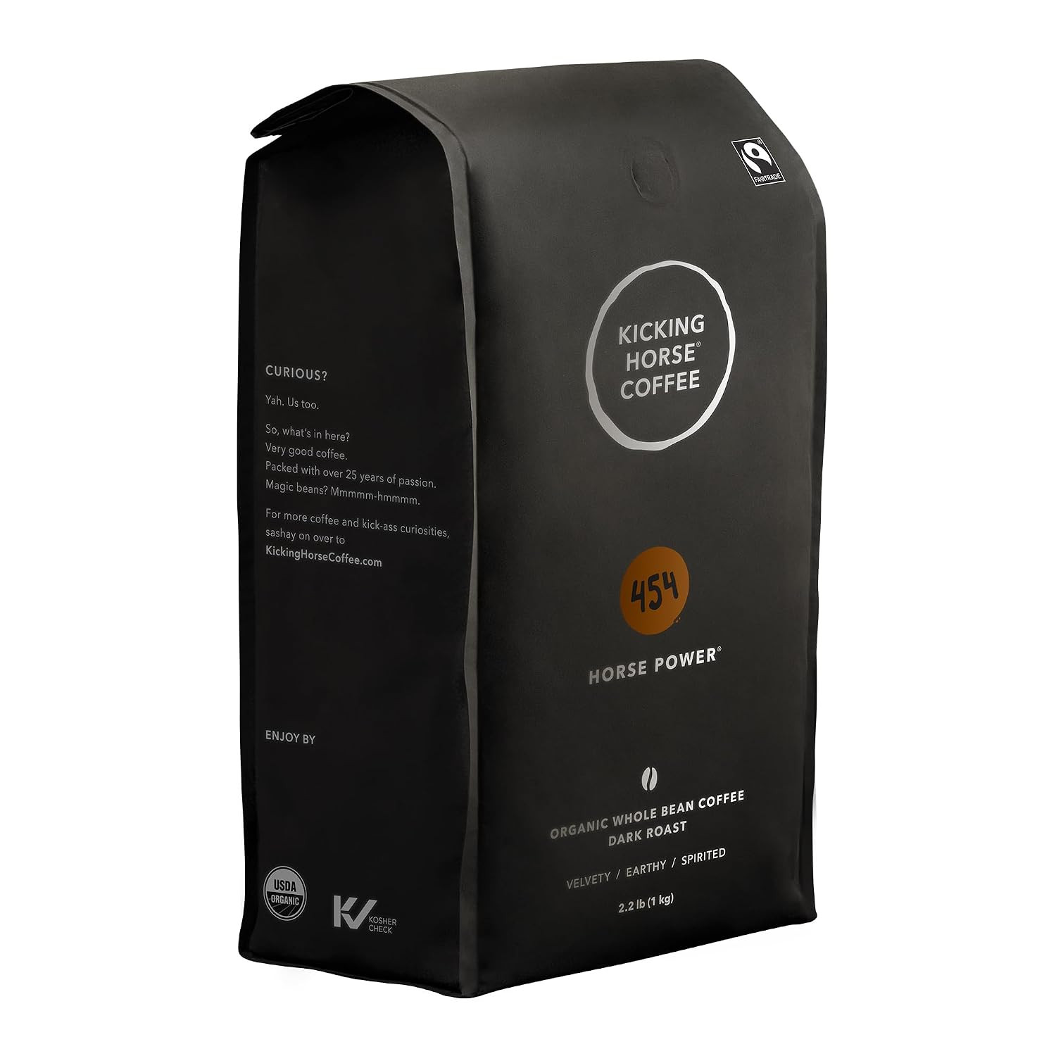 Coffee, 454 Horse Power, Dark Roast, Whole Bean, 2.2 Lb