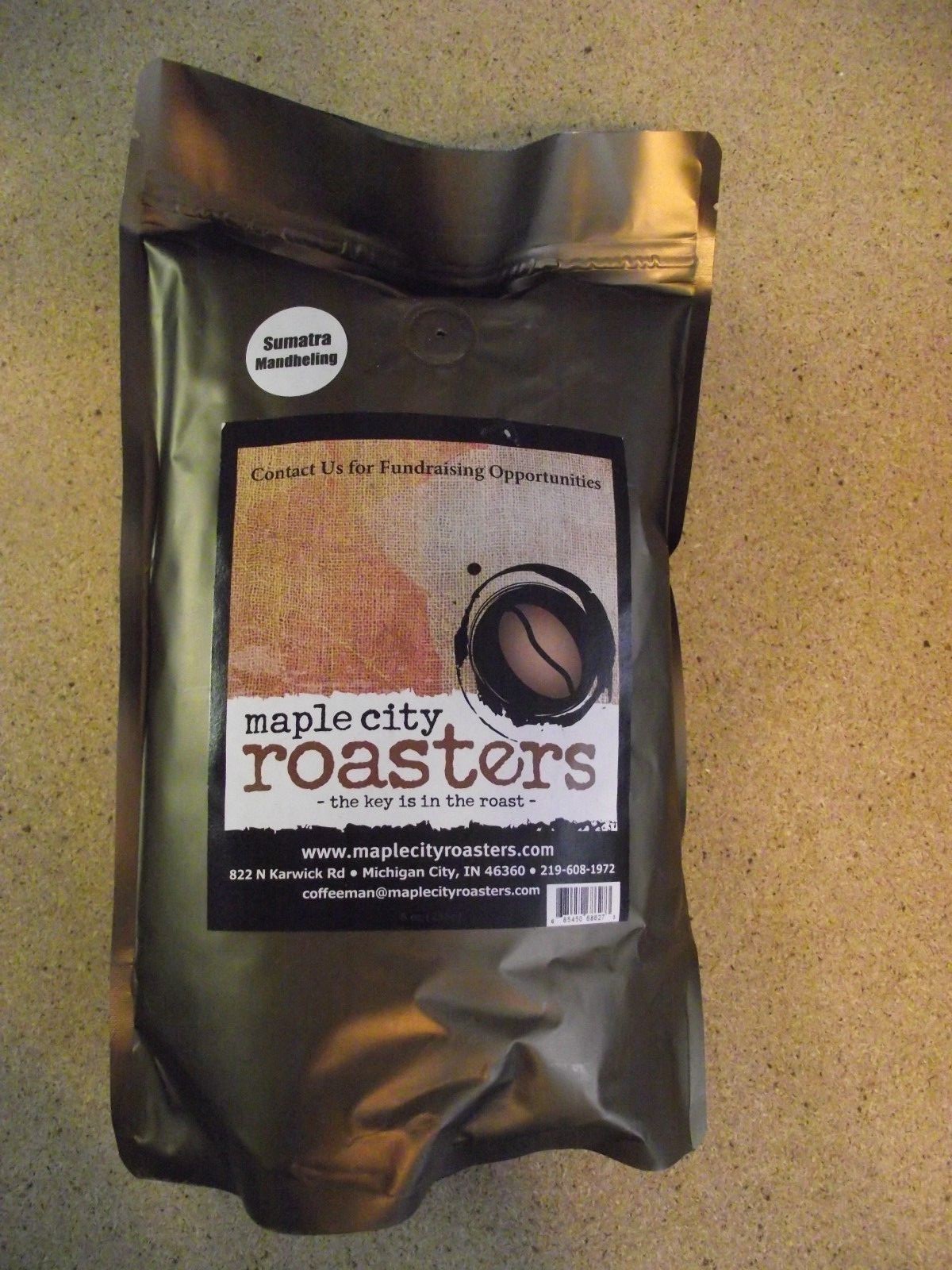 Maple City Roasters COFFEE SUMATRA MANDHELING whole bean 1lb F