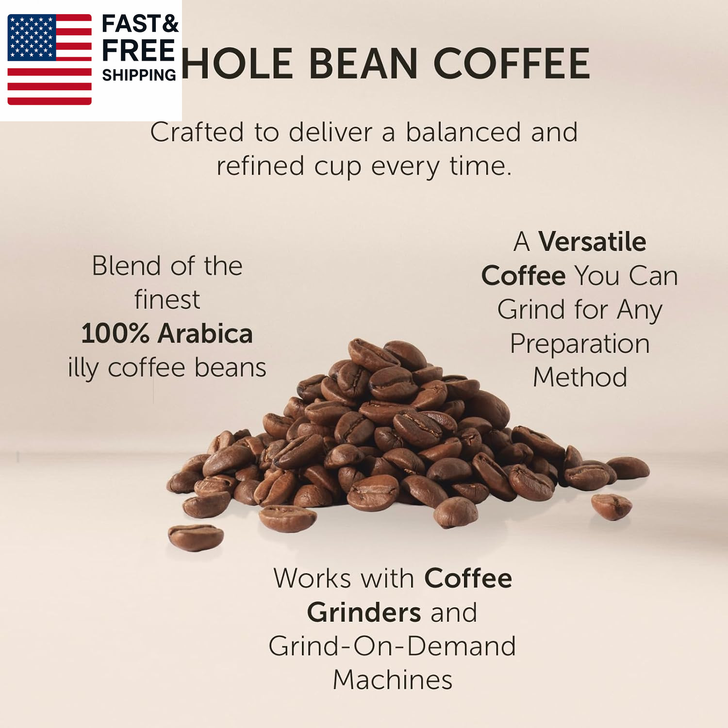 Arabica Selections Ethiopia Whole Bean Coffee, 100% Arabica Bean Single Origin