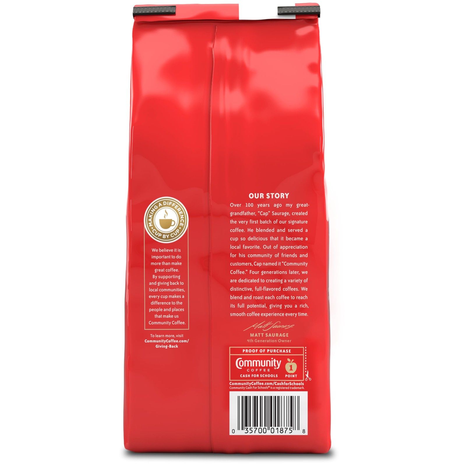 Community Coffee Signature Blend Dark Roast 72 Ounce, Premium Whole Bean