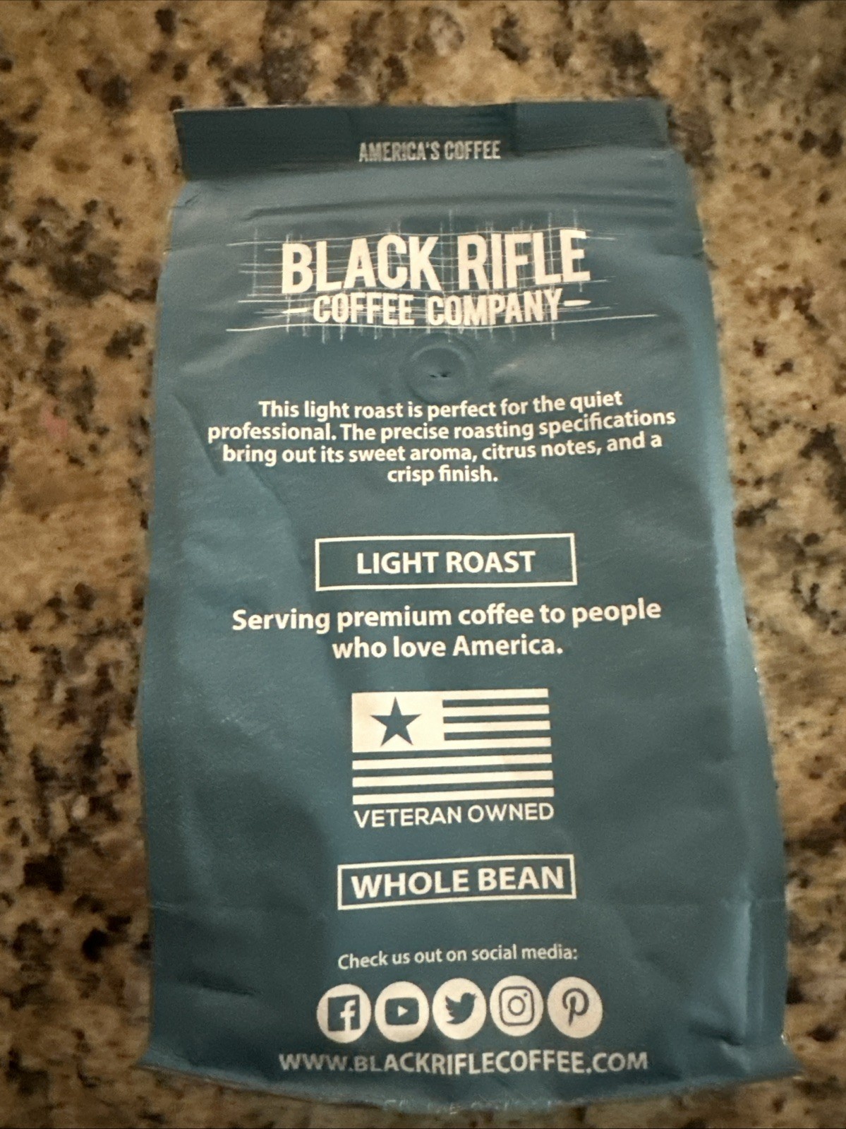 Black Riffle Coffee Company Silencer Smooth Whole Coffee Beans Light Roast 12oz