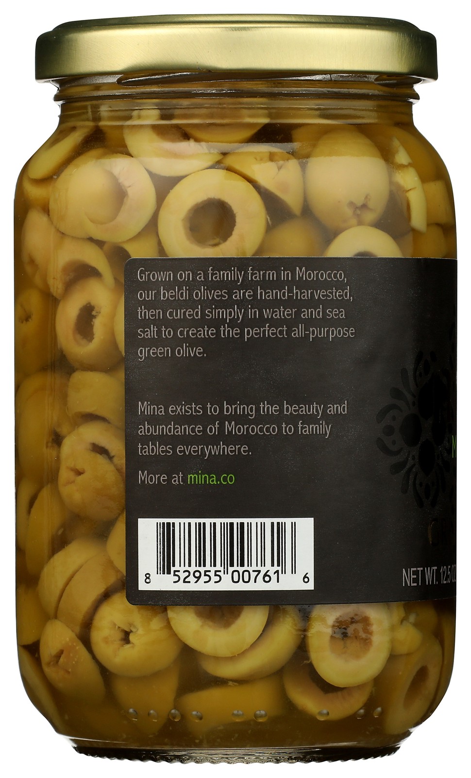 Mina Sliced Green Olives Moroccan Style Salt 6 Pack