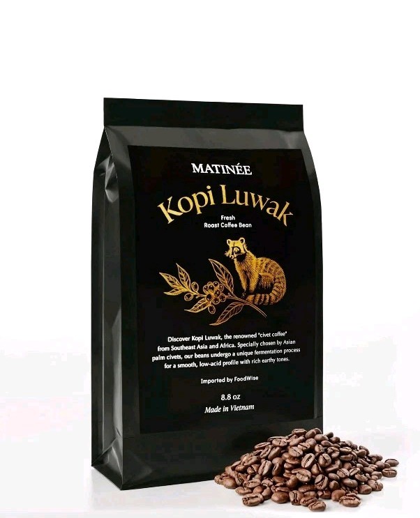 Matinee Kopi Luwak Fresh Roast Whole Beans Coffee 8.8 Oz