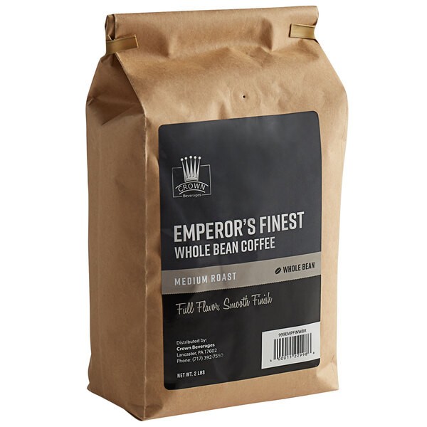 Crown Beverages Emperor’s Finest Whole Bean Coffee 2 lb. (select quantity below)