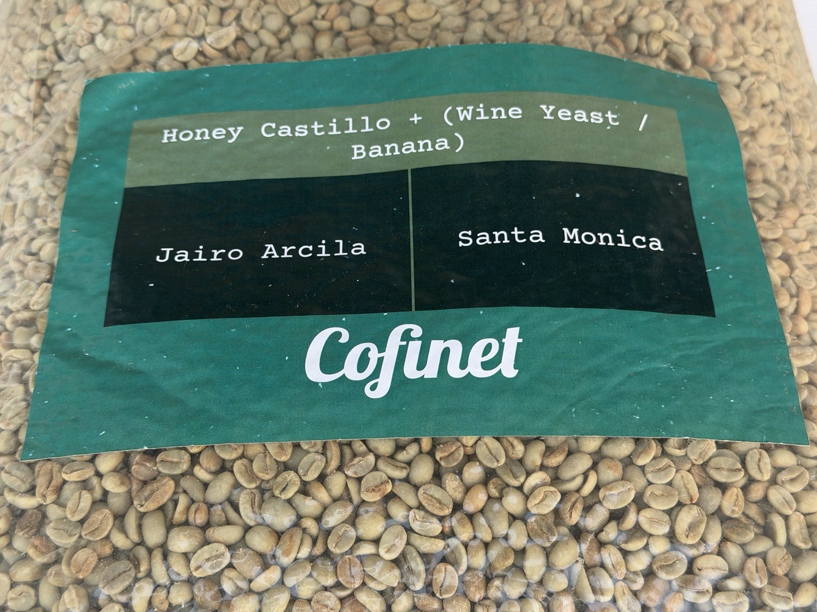 26Lbs. Colombia – Jairo Arcila Santa Monica-Banana, Unroasted Green Coffee Beans