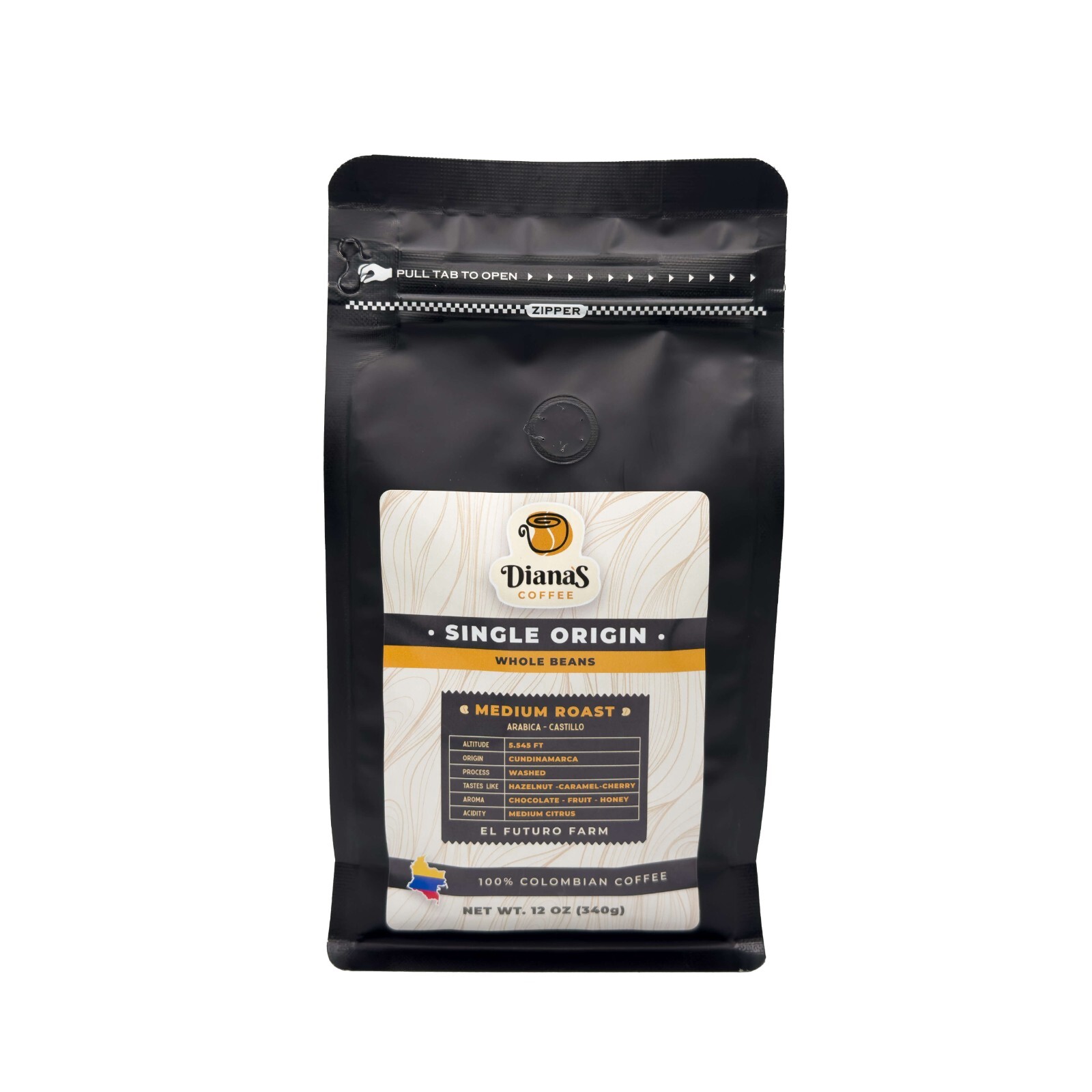 Diana’s Coffee | Single Origin | El Futuro farm | Whole Bean | 12 oz (340g)