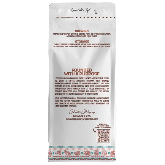 Mayorga Organic Mayan Blend USDA Medium Roast Whole Bean Coffee 2pk Total 4 LB
