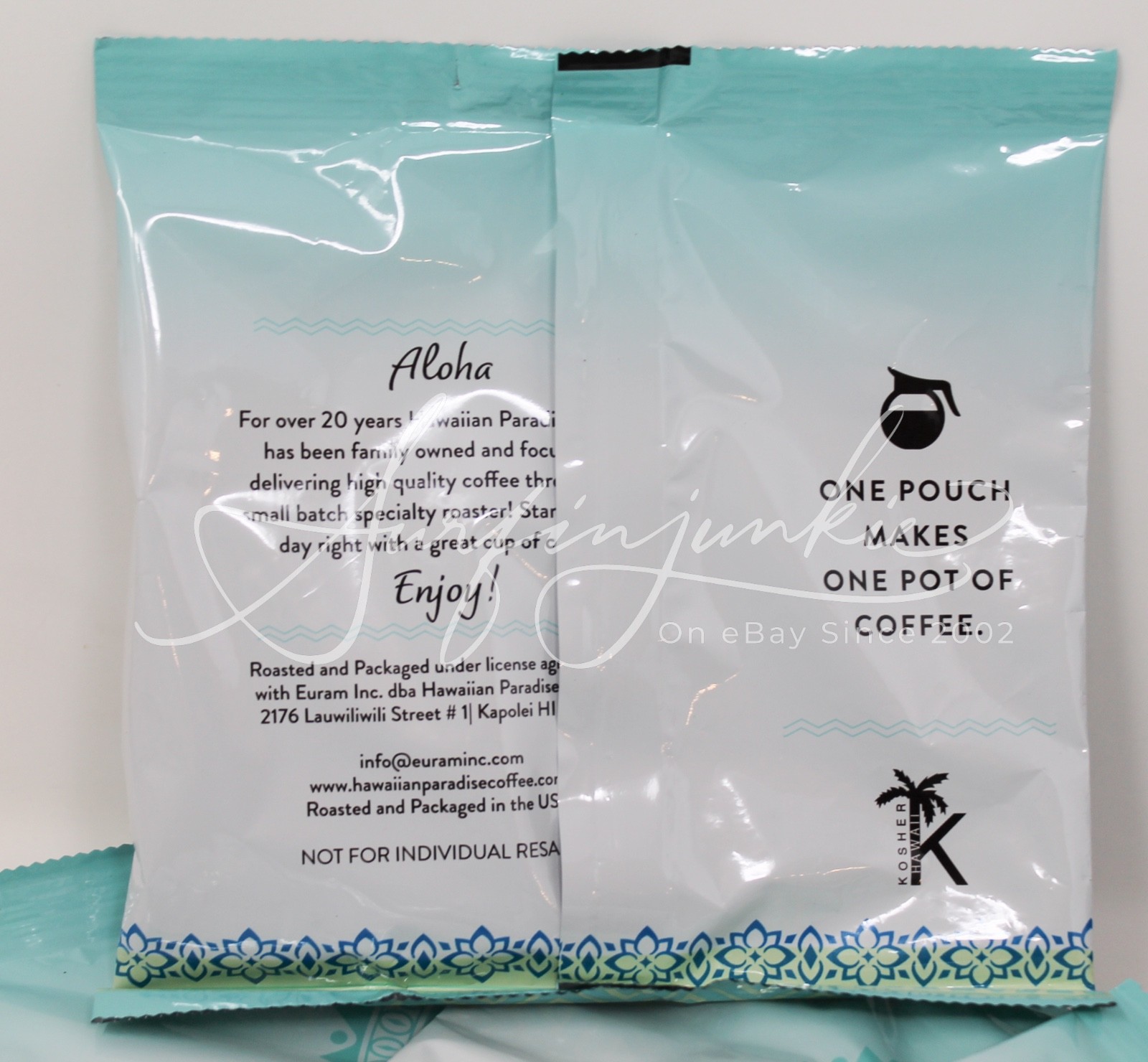 Hawaiian Paradise Coffee Inc Single Pot Packets 22 pc Made In Hawaii New 2026
