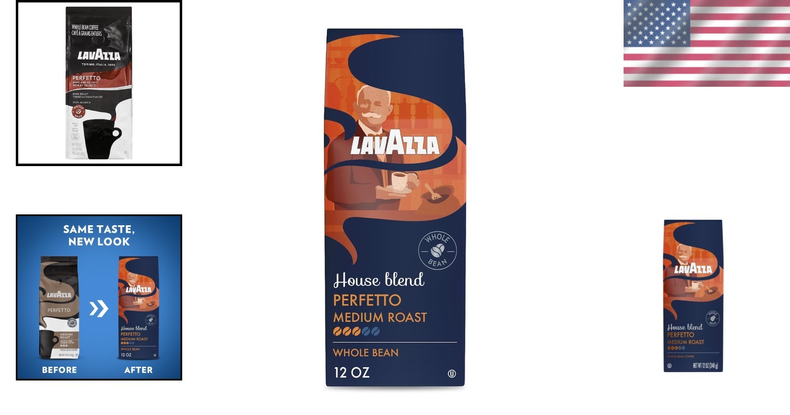 Lavazza House Blend Perfetto: 12oz Whole Bean Medium Roast Coffee, 100% Arabica