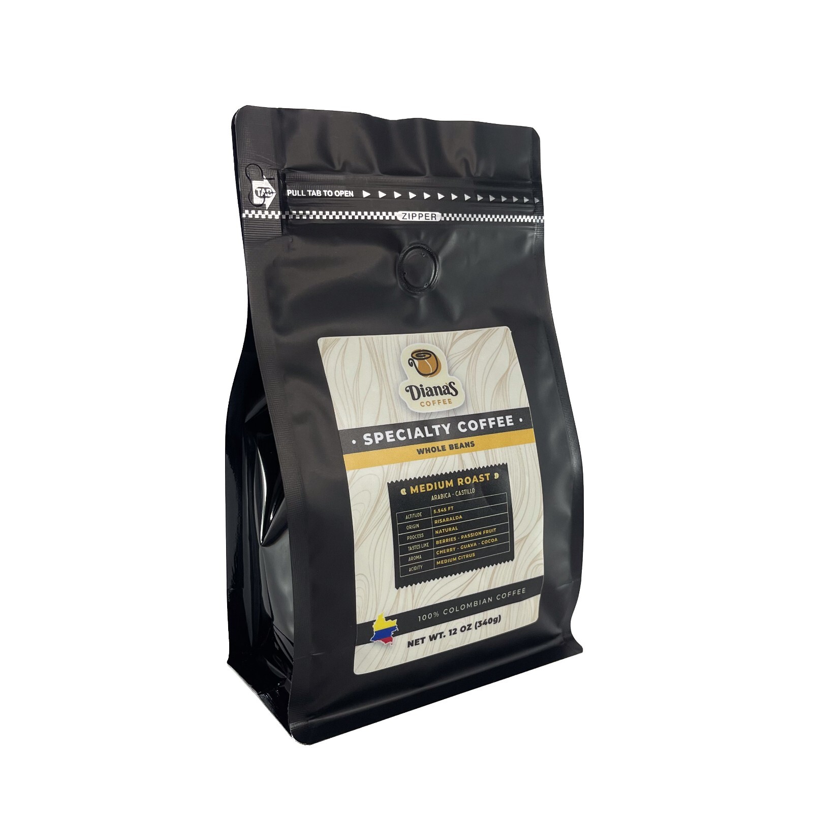 Diana’s Coffee | Original Specialty | Natural | Whole Bean | 12 oz (340g)