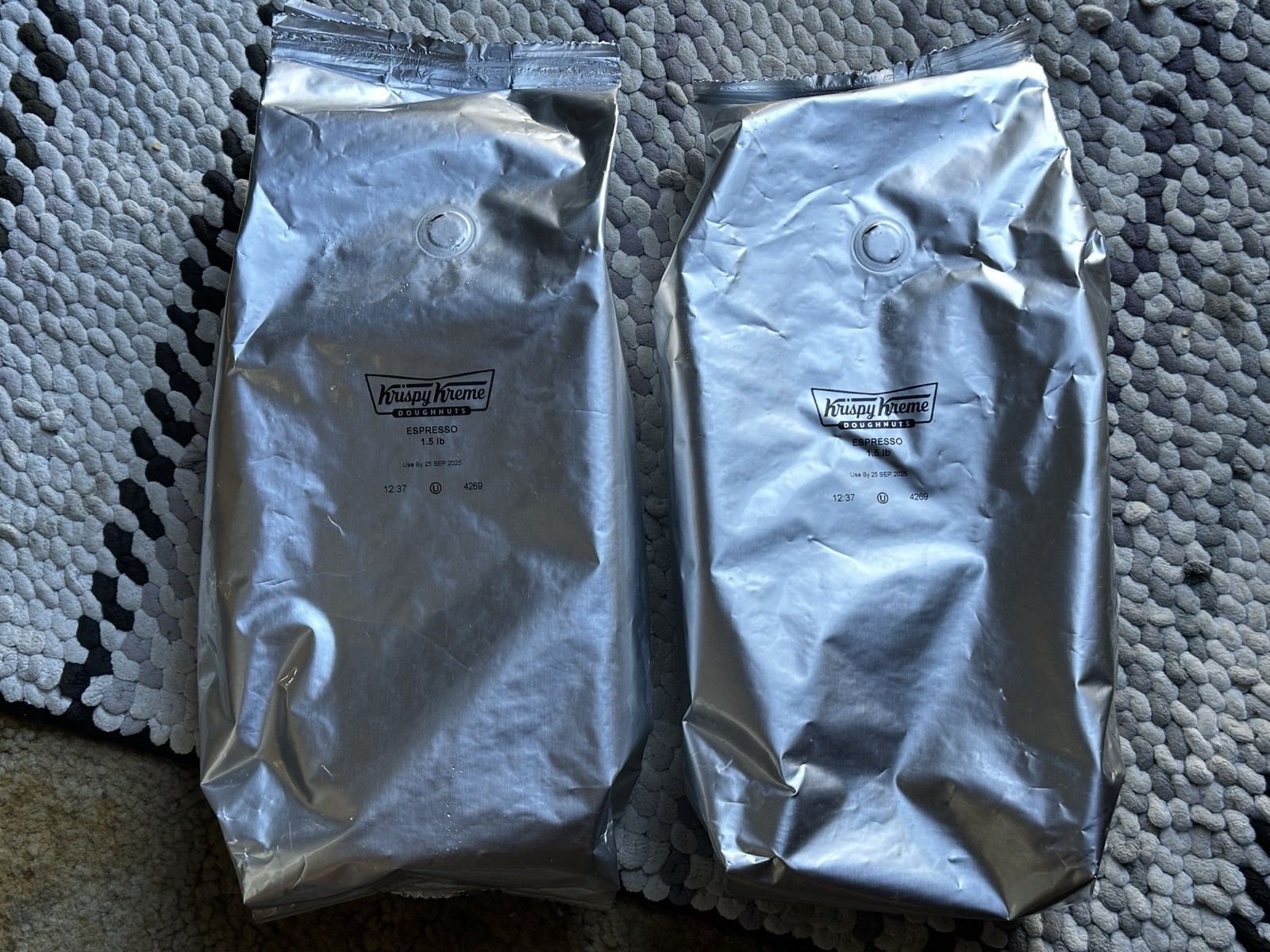 Krispy Kreme Espresso Whole Coffee Bean Coffee – 2 1.5lb Bags