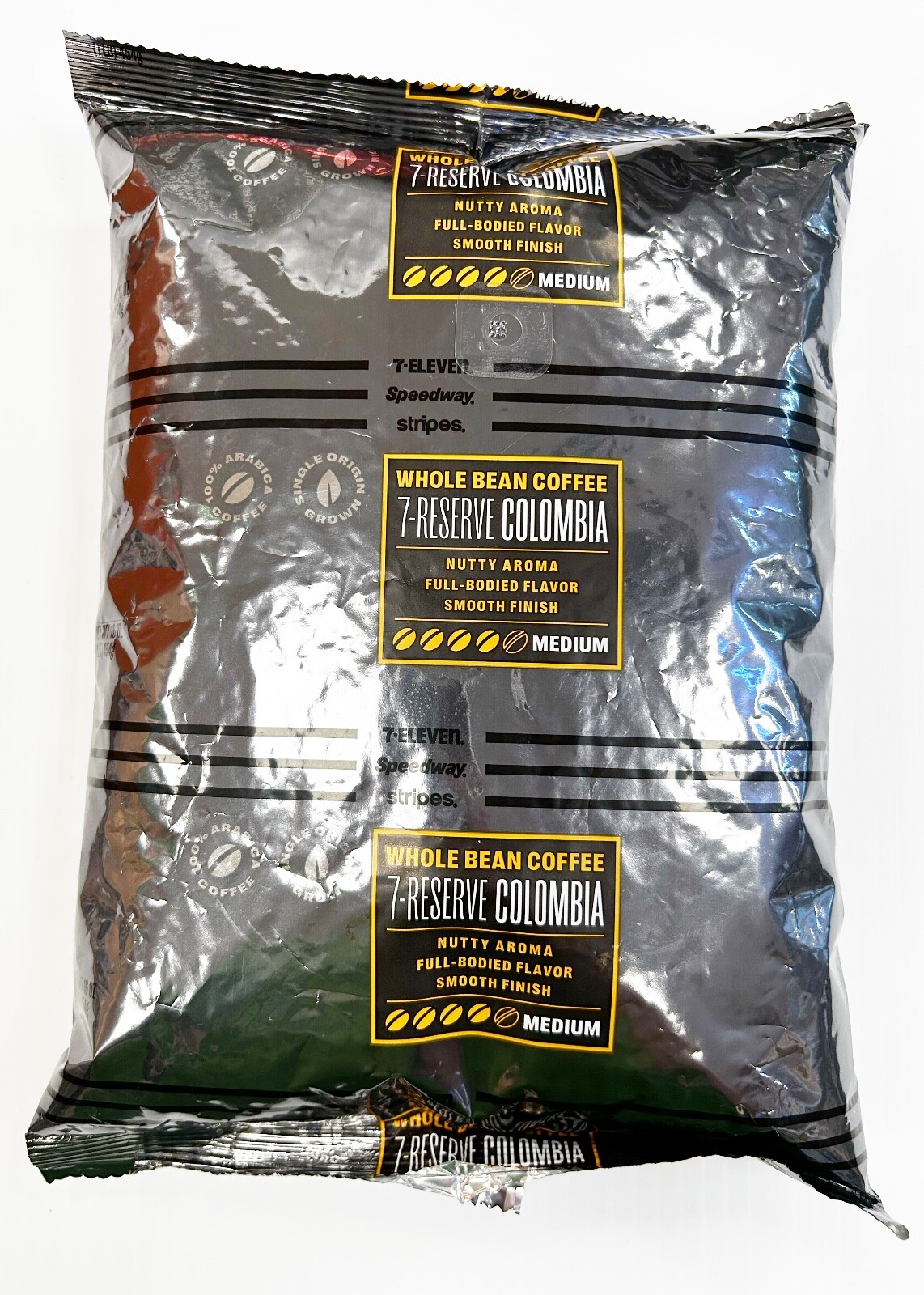 7 Eleven Colombian Whole Bean Medium Arabica Coffee Blend – 1lb. / 4lbs. / 9lbs.
