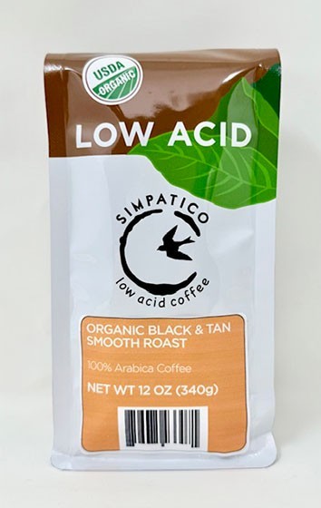 Simpatico Organic Low Acid: Black & Tan Smooth Roast – Whole Bean