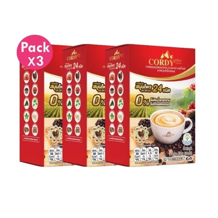 Natural Coffee Mix with Mushroom Ginseng Sugar Free Wellness Drink x 6 pack