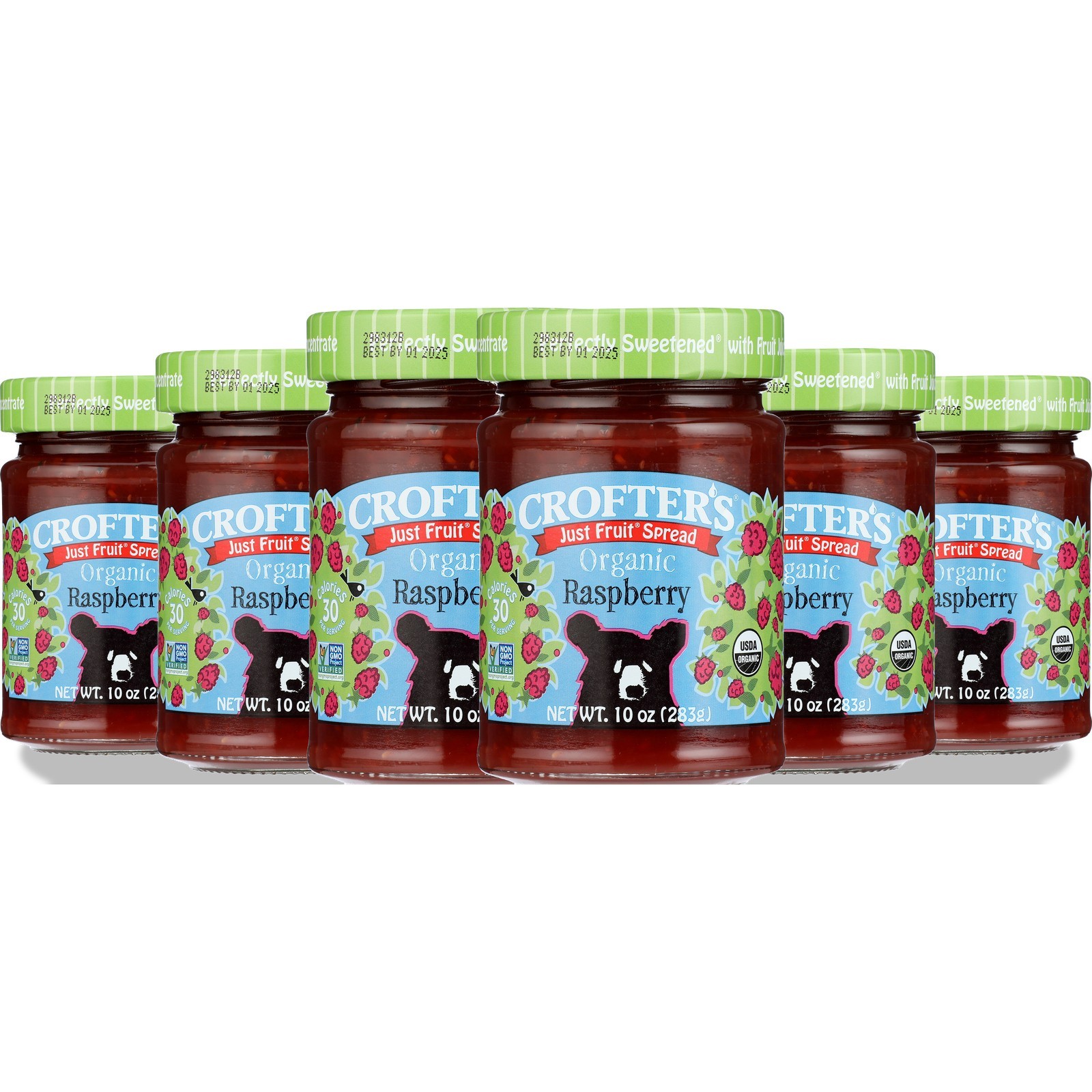 Crofter’S Raspberry Organic Fruit Spread 10 Oz Jar 6 Pack