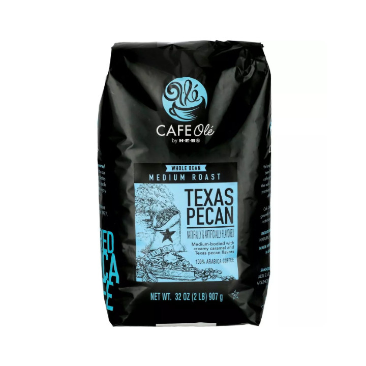 HEB Cafe Ole – Taste of San Antonio | Texas Pecan – Medium Roast Whole Bean 2 lb