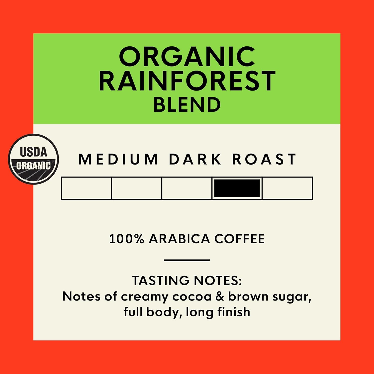 San Francisco Bay Organic Whole Bean Rainforest Coffee Blend 32oz Medium Roast