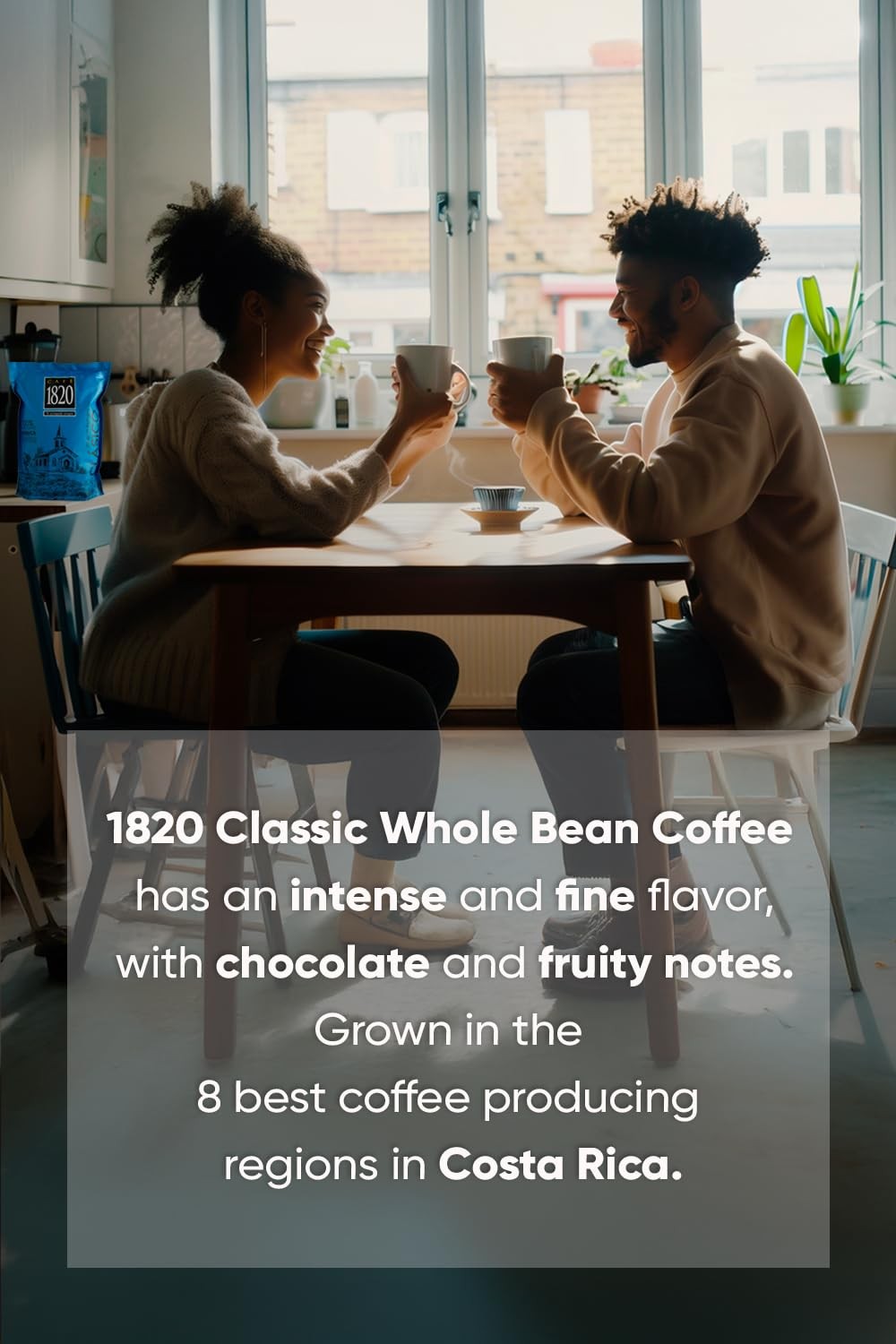 Café 1820 Whole Bean, Premium Costa Rican Whole Bean Coffee, 100% Arabica, Da…