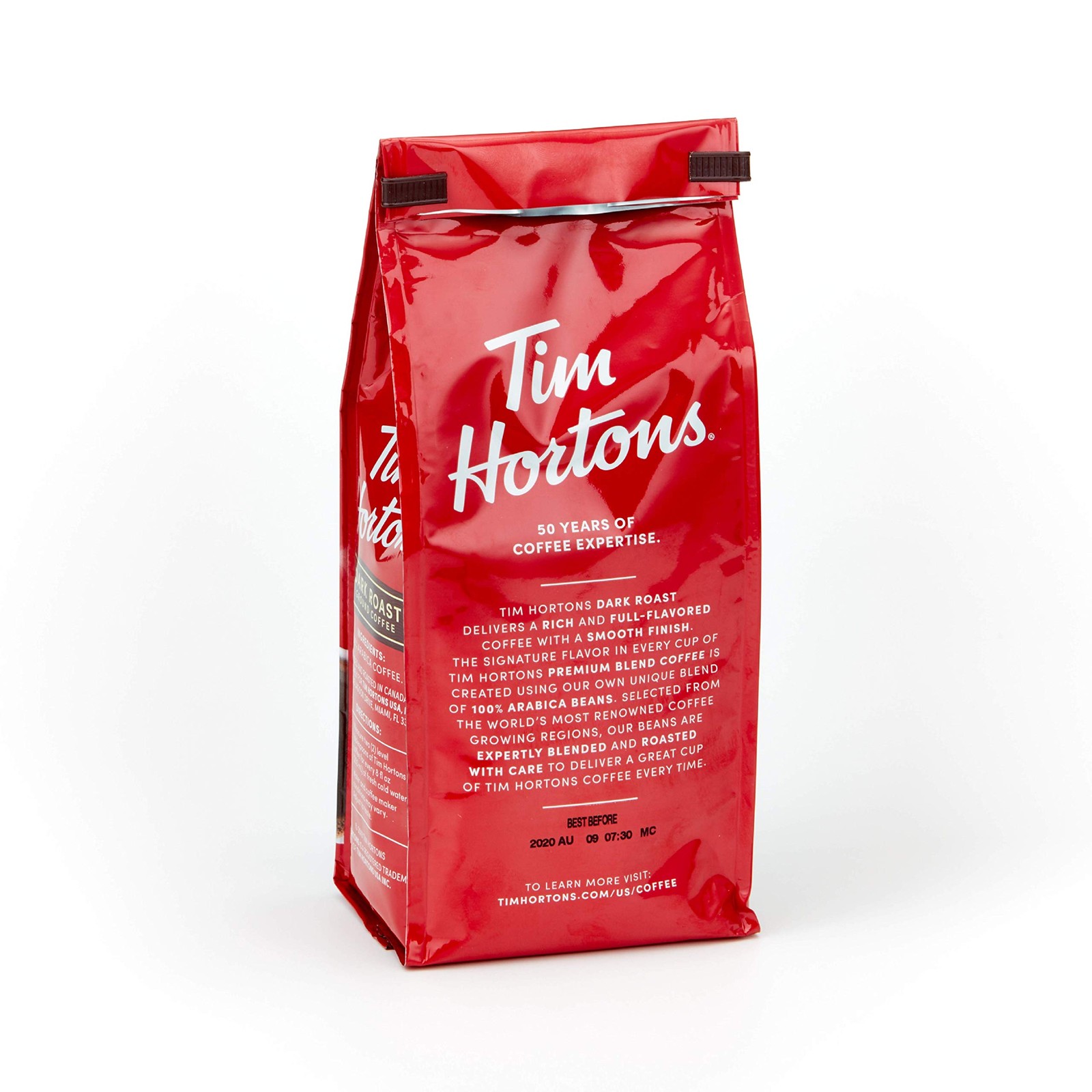 Tim Hortons Dark Roast Coffee 12 Ounce Pack of 6 Premium Arabica Beans