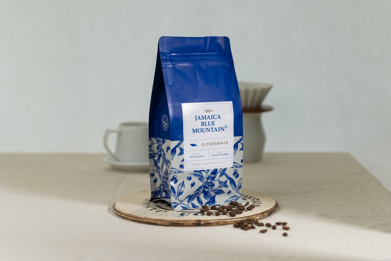 454g (16oz) – 100% Jamaica Blue Mountain® Coffee, Medium Roast – Whole Beans