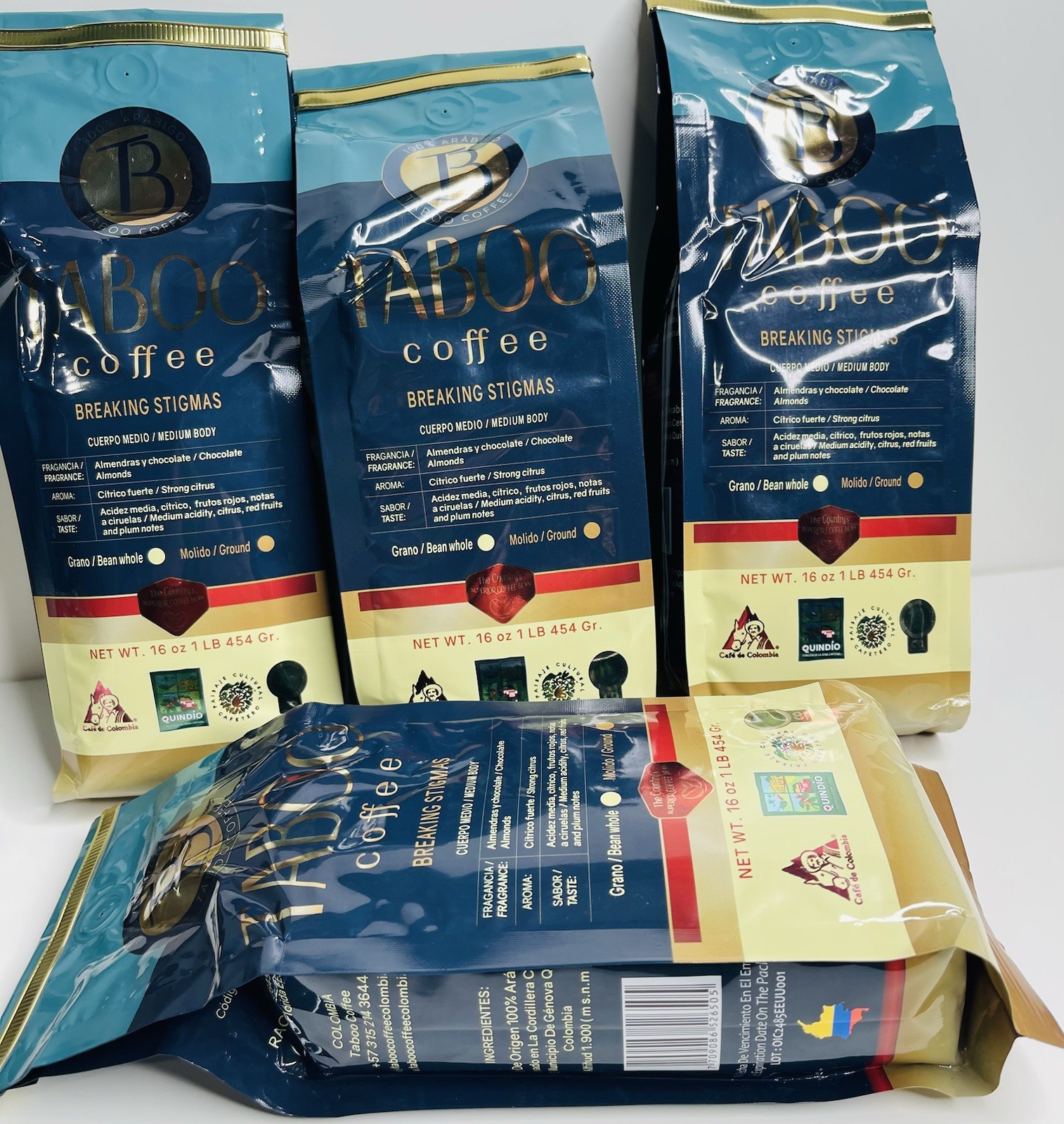 1LB(16oz) Colombian Ground Coffee-100%ARABIGO, Medium Body, Strong Citrus