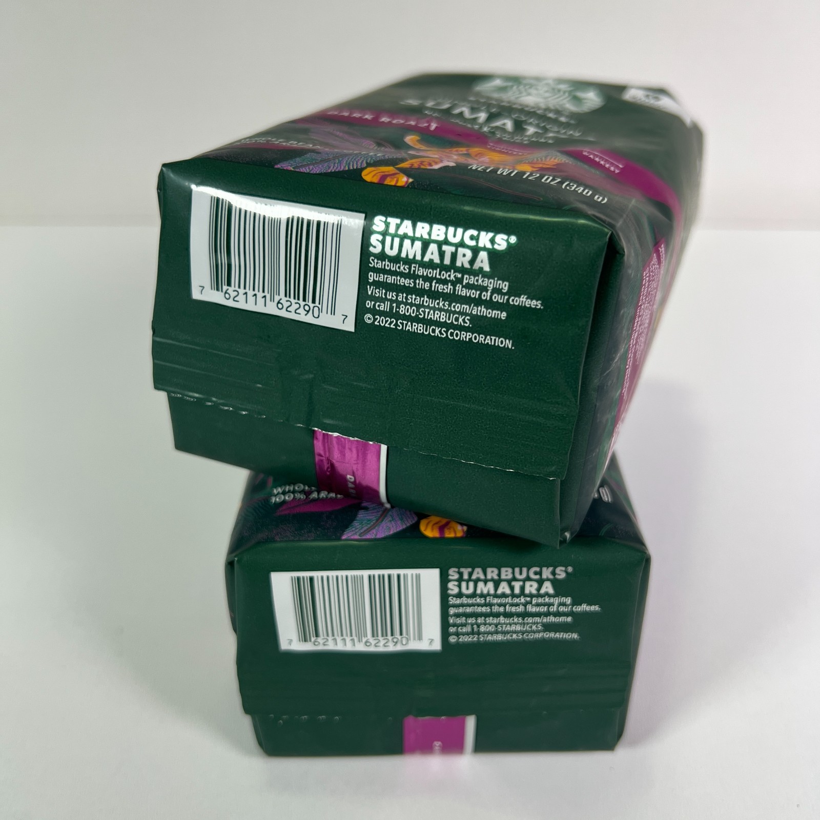 Starbucks Single-Origin Sumatra Dark Roast Whole Bean Arabica Coffee Lot (2x)