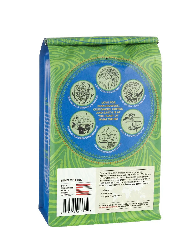 Dean’s Beans Ring of Fire Organic Dark Roast Volcanic Coffee Bold Blend 1lb