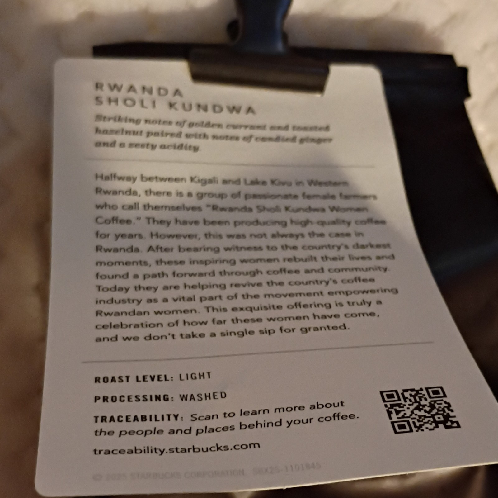 Starbucks Reserve Rwanda Sholi Kundwa Light Roast Coffee Beans, Golden Currant