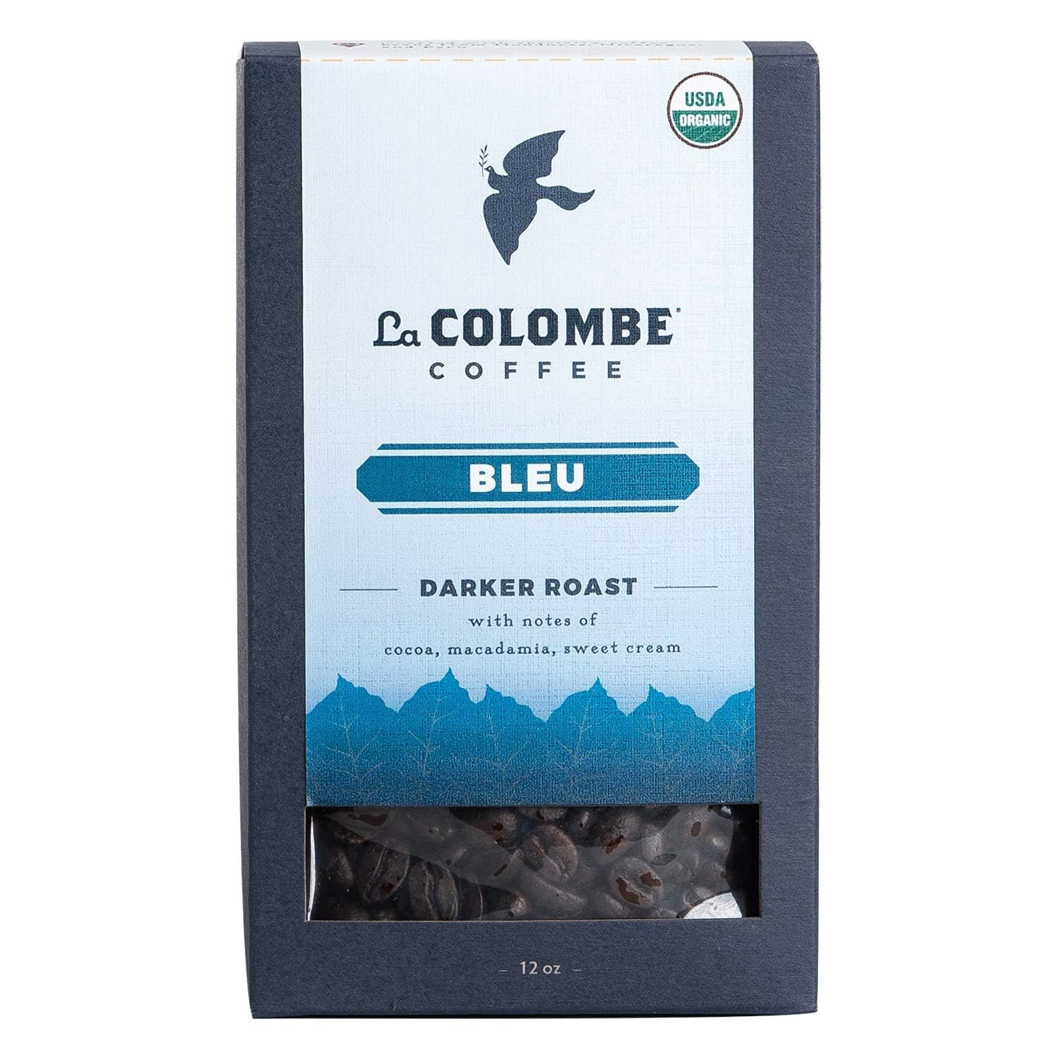 La Colombe 12oz Bleu Dark Roast Whole Bean Coffee Organic Chocolatey Blend
