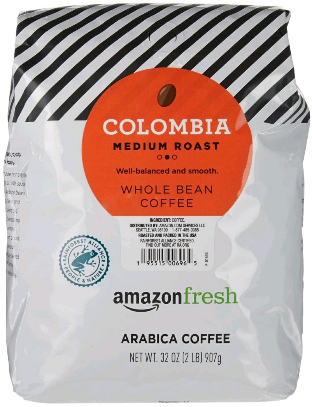 Amazon Fresh, Colombia Whole Bean Coffee Medium Roast, 32 Oz