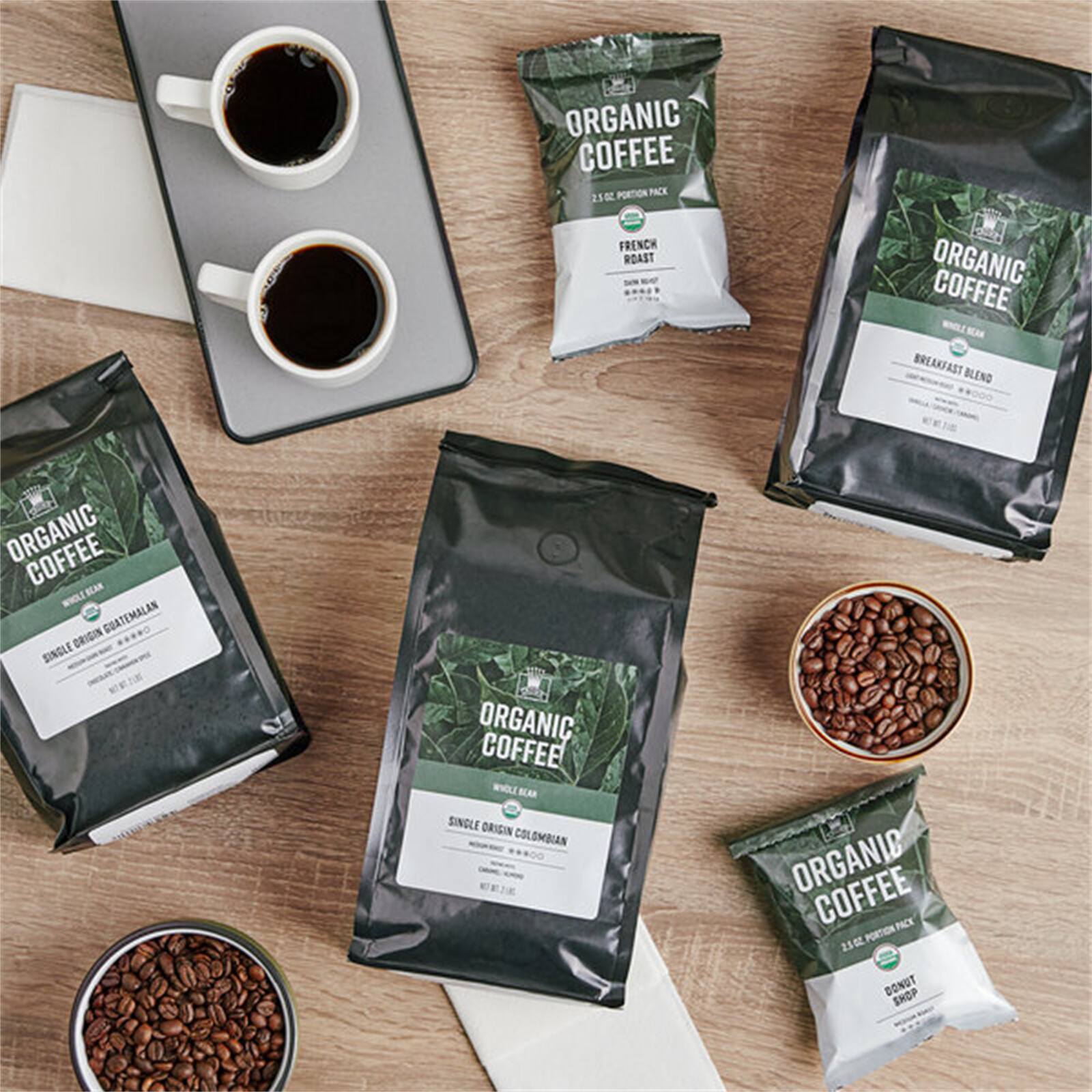 Crown Beverages Organic French Roast Whole Bean Coffee 2 lb. WS-999COFRNCWB