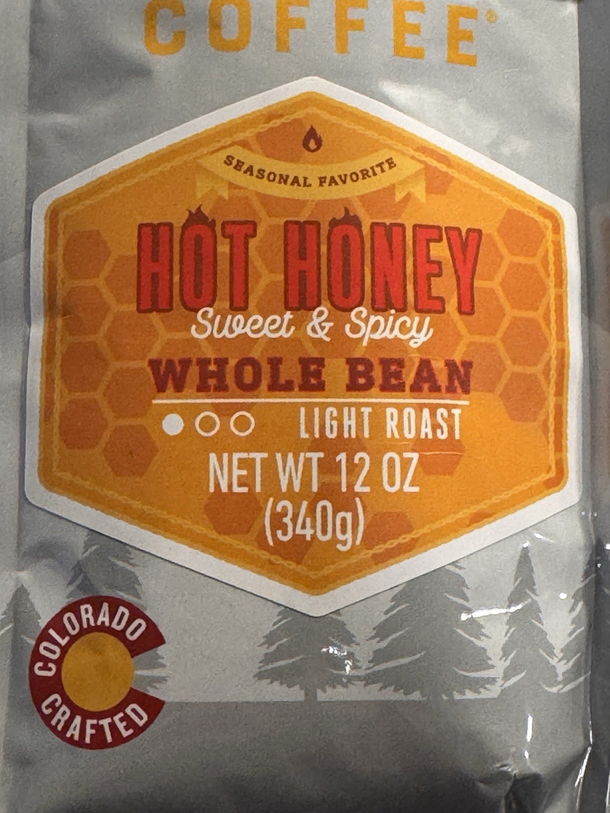 Boyers Colorado Hot Honey Light Roast Coffee Whole Beans 12oz Sweet & Spicy